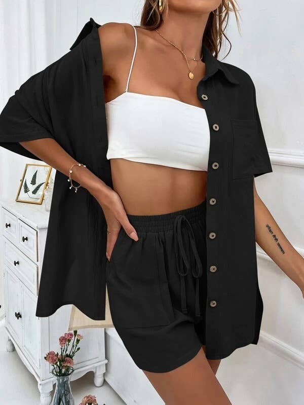 Out And About Button Down Set