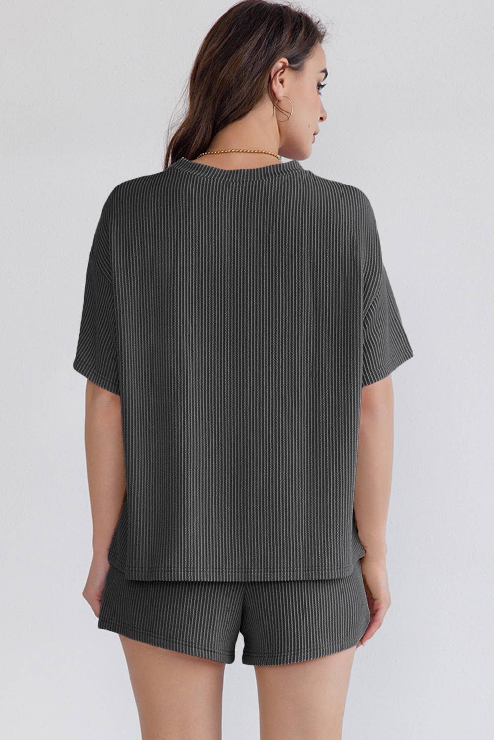 Cozy Ribbed T-Shirt & Shorts Set