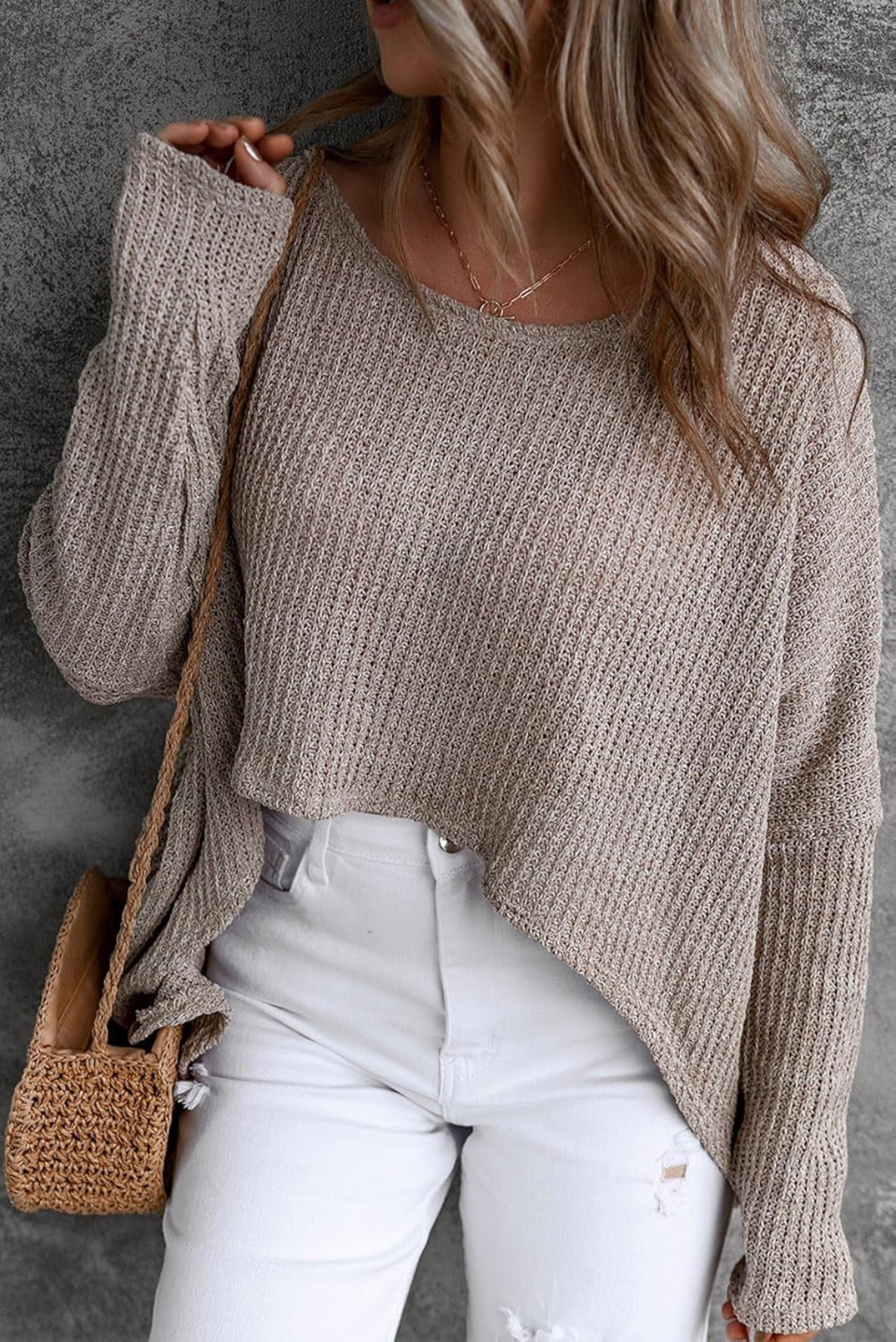 Lightweight Dropped Back Sweater