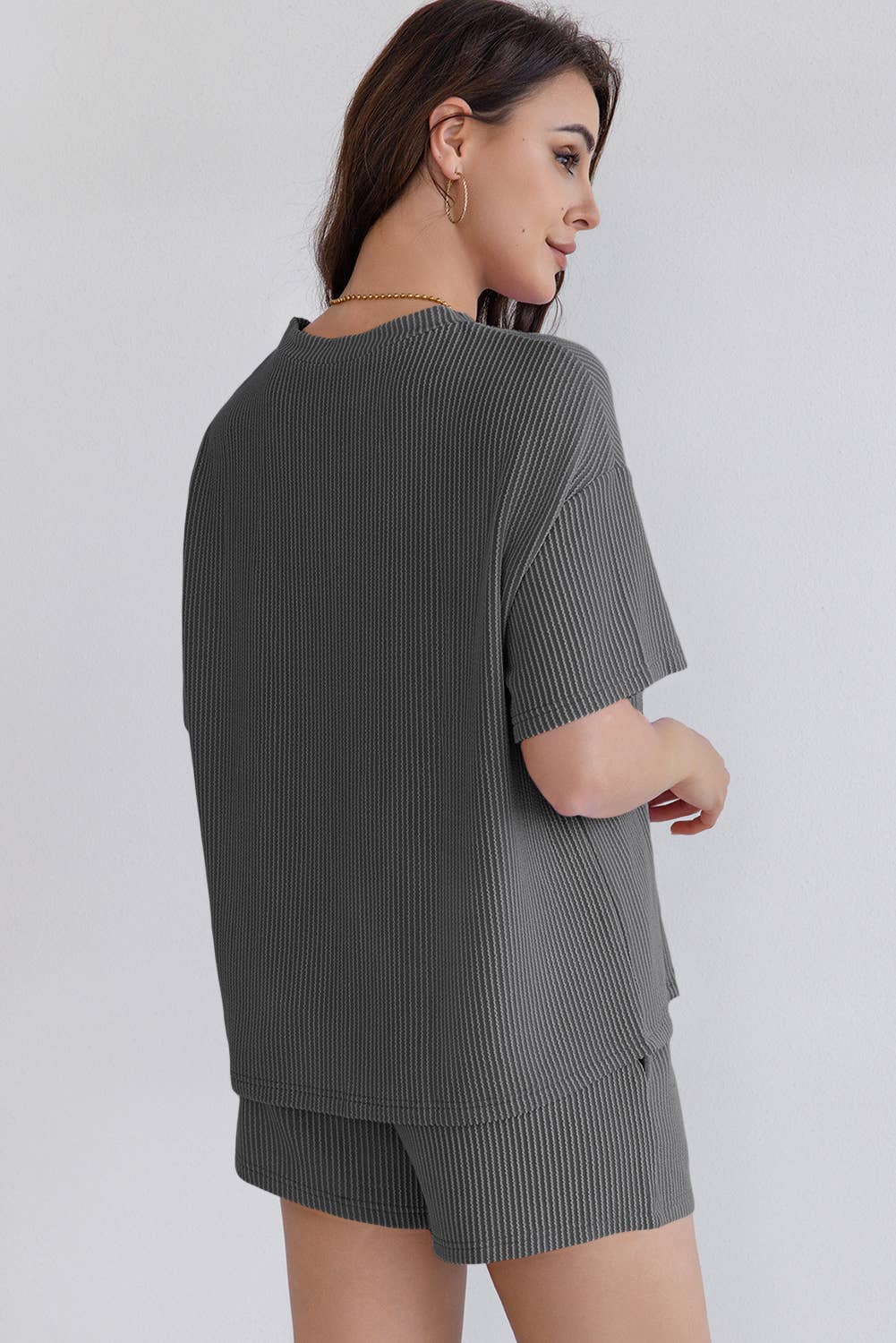 Cozy Ribbed T-Shirt & Shorts Set