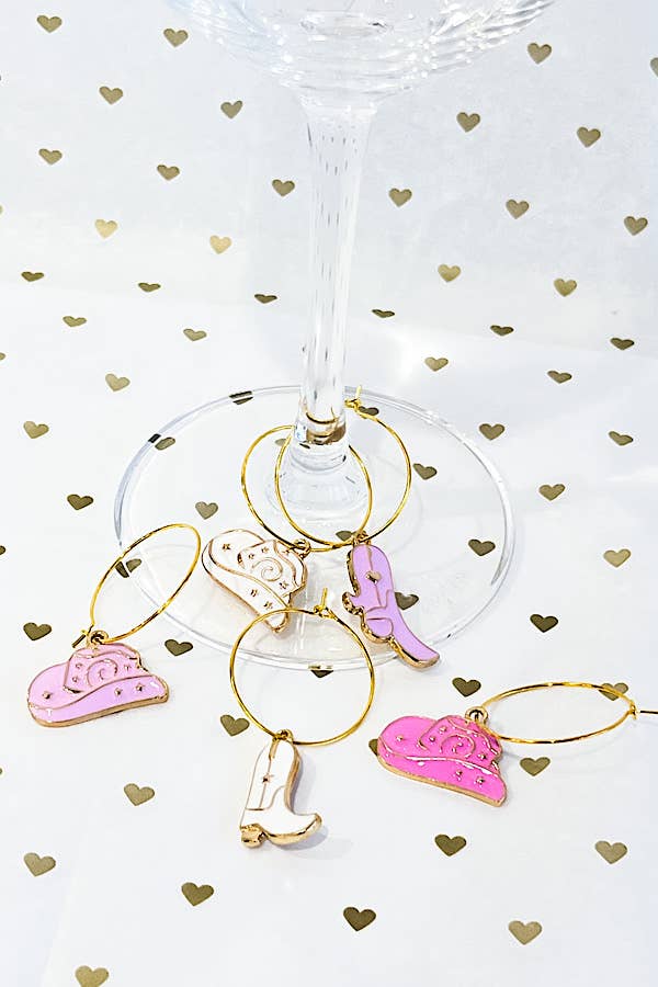 Cowgirl Wine Charm Set