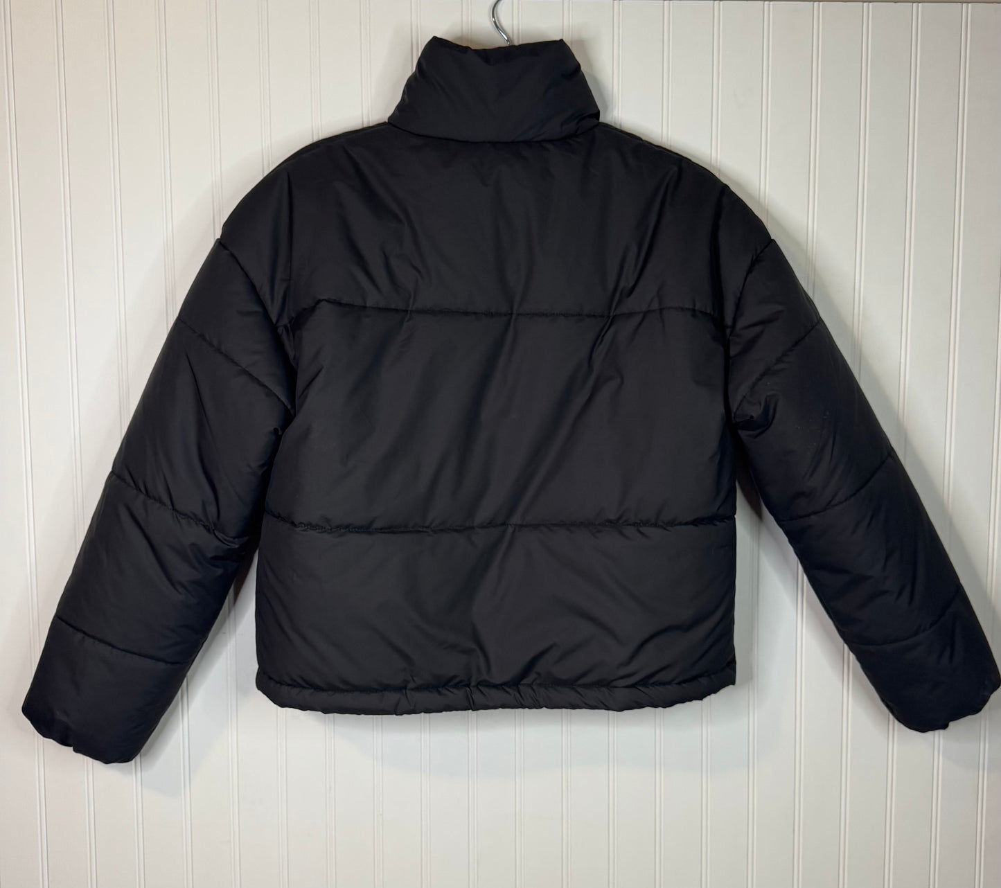 Black Cropped Puffer Coat