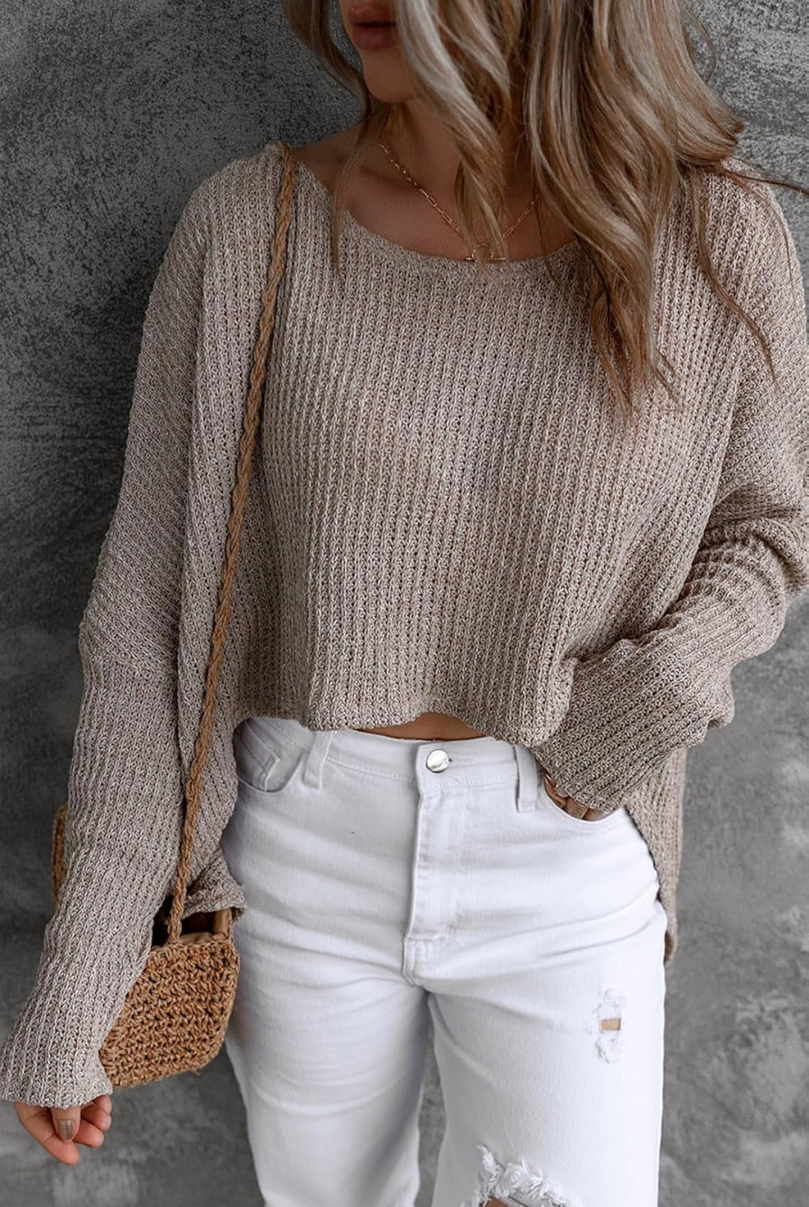 Lightweight Dropped Back Sweater