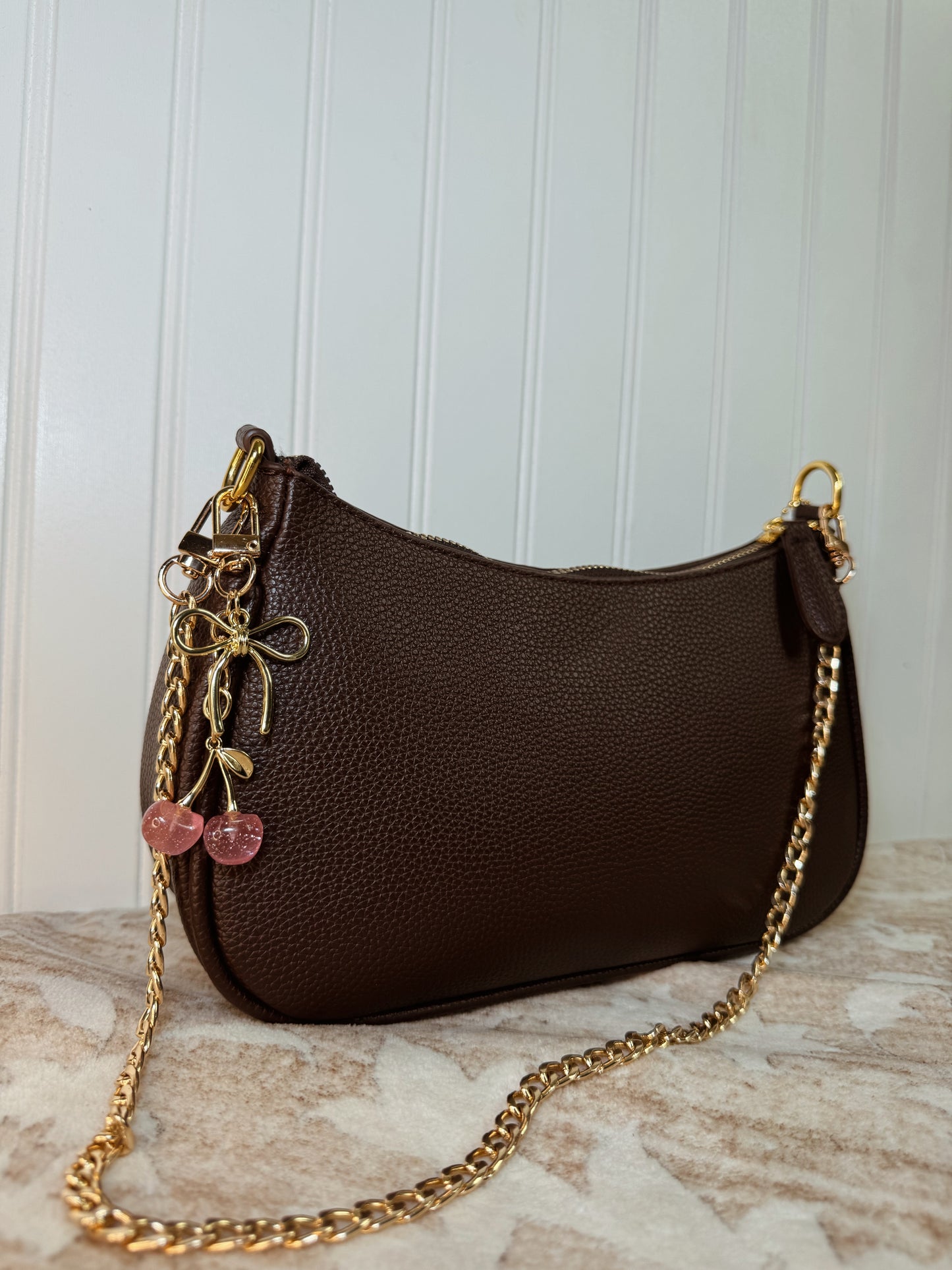 Cherry and Bow Purse Charm