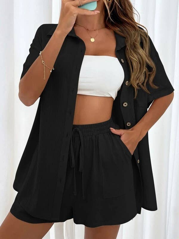 Out And About Button Down Set